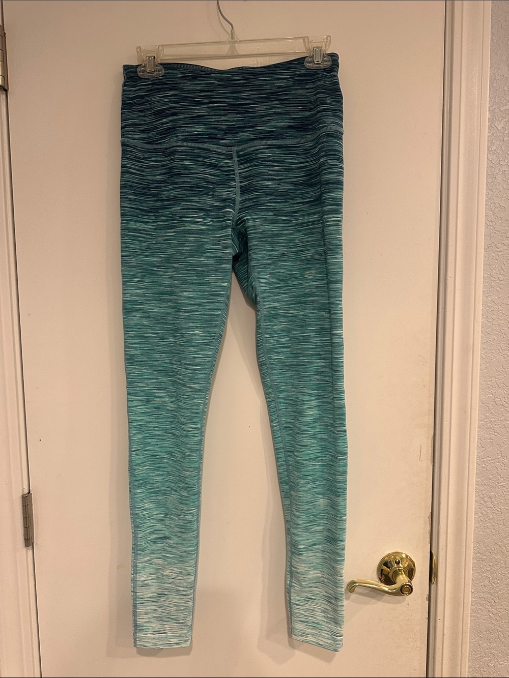 Zella Ombre Space Dye Teal Leggings - size M